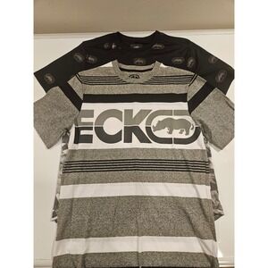 Ecko Unltd Mens T-Shirts Black Polyester Graphic Print Size M - Lot of 2